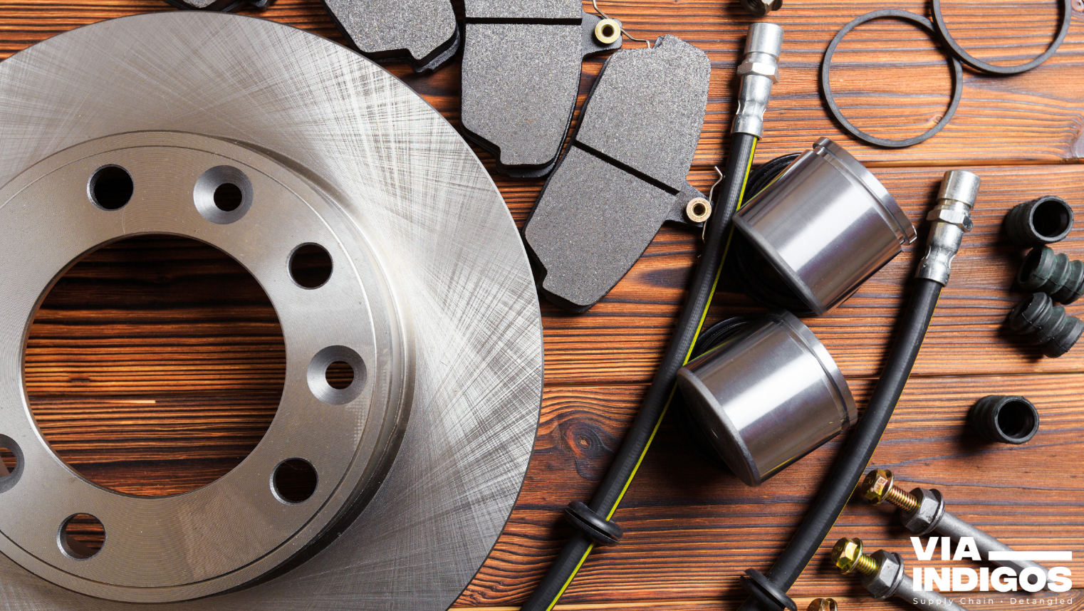 Parts flat lay, showing components designed for rotor type inspections, mechanic use, and assembly validation.