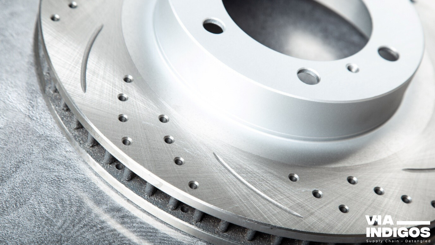 High precision drilled brake rotor with corrosion resistant surface for global performance standards.