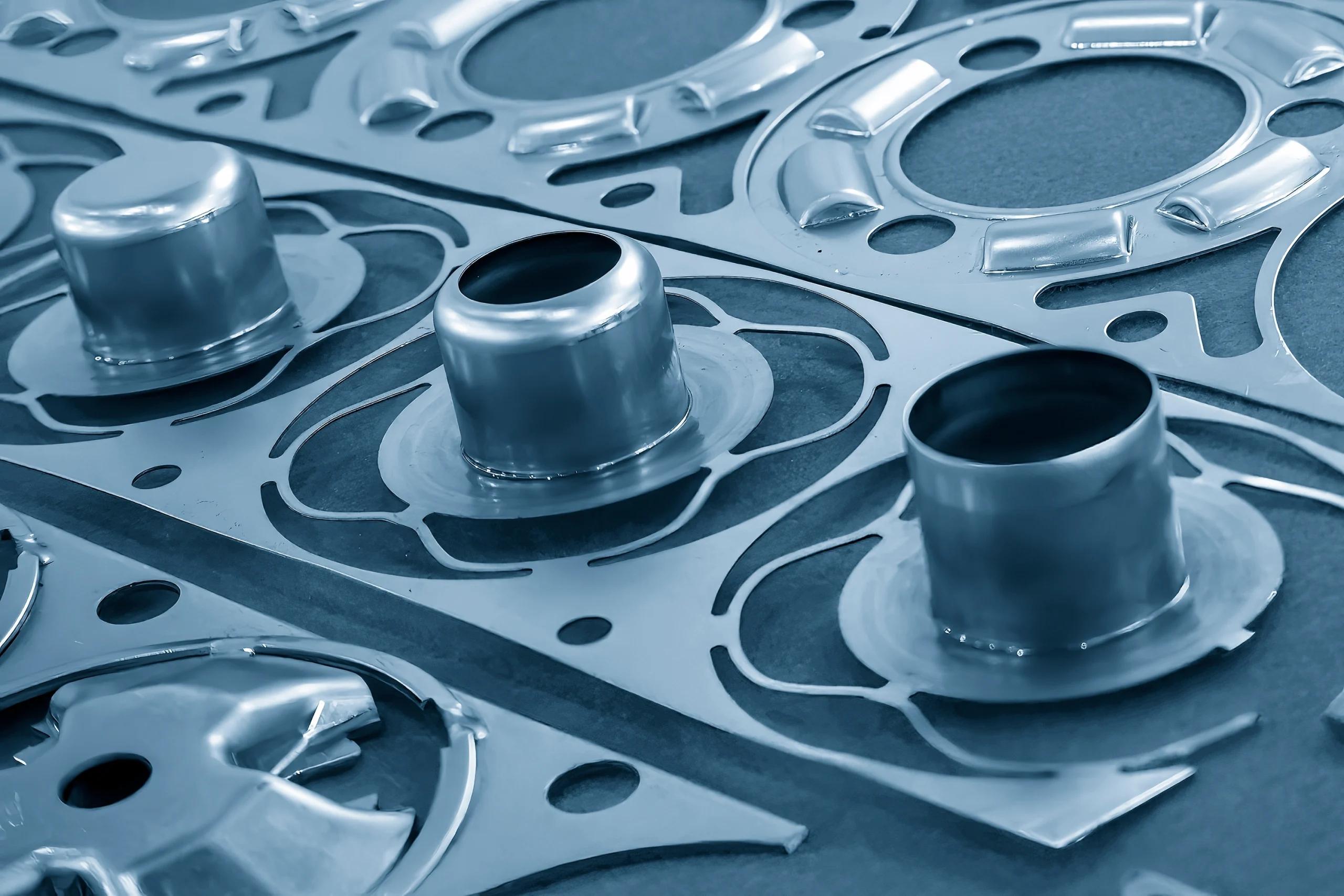 Deep drawn sheet metal part, a drawn shell formed from flat blank at our India partner facility