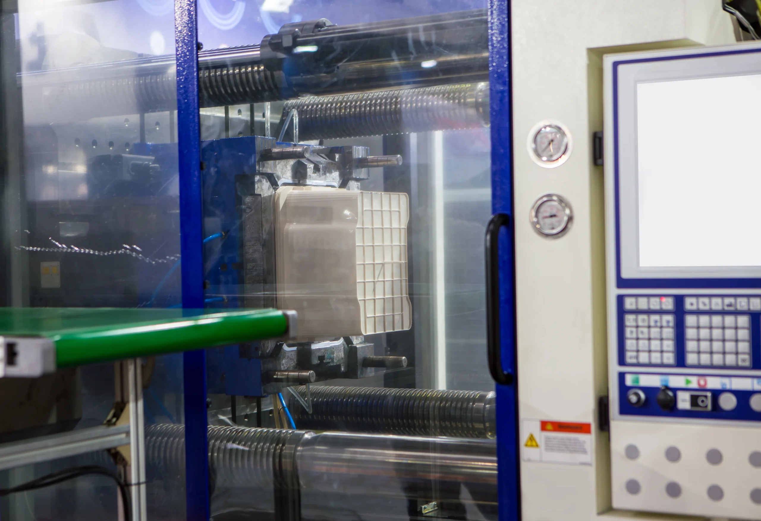 Injection molding process running at our India partner facility after the production run